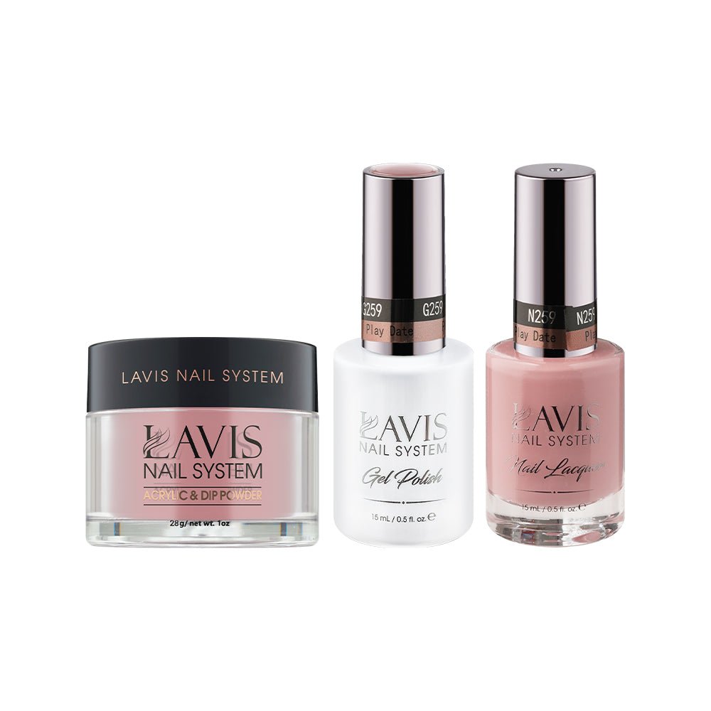 LAVIS 3 in 1 - 259 Play Date - Acrylic & Dip Powder, Gel & Lacquer - DTK Nail Supply