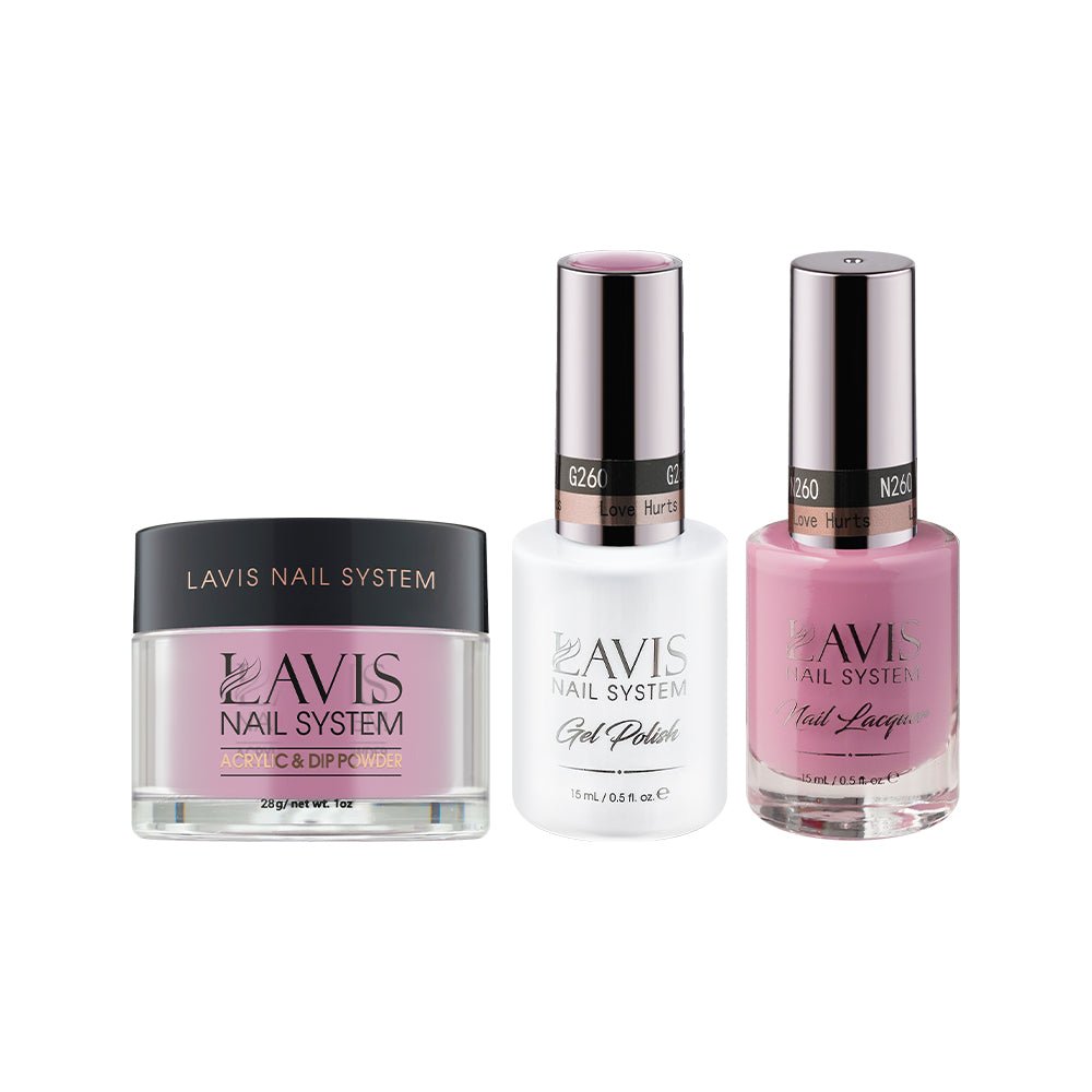 LAVIS 3 in 1 - 260 Love Hurts - Acrylic & Dip Powder, Gel & Lacquer - DTK Nail Supply