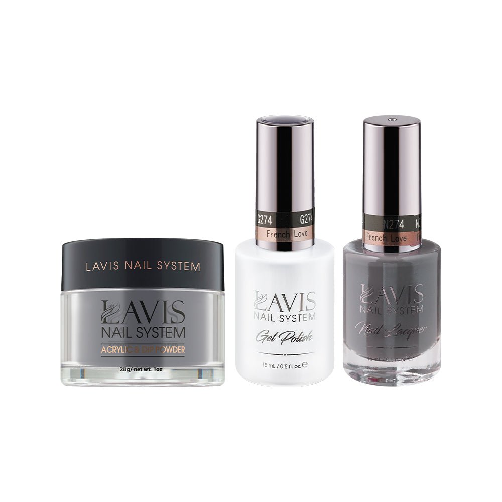LAVIS 3 in 1 - 274 French Love - Acrylic & Dip Powder, Gel & Lacquer - DTK Nail Supply