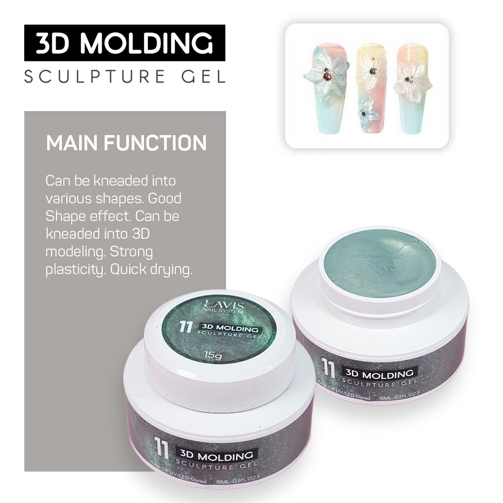 LAVIS 3D Molding Gel - Aurora Sculpture Gel - DTK Nail Supply