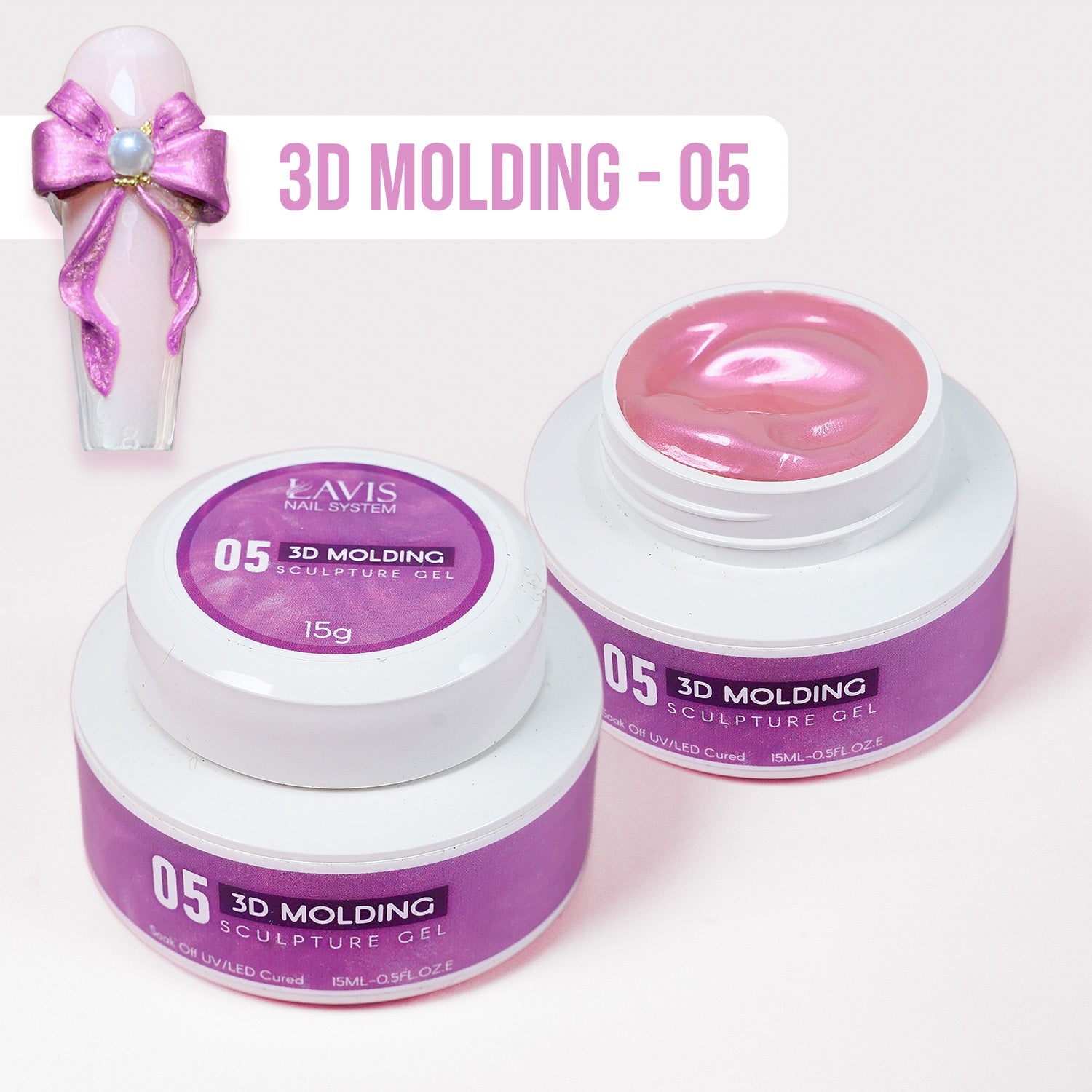 LAVIS 3D Molding Gel - Aurora Sculpture Gel - DTK Nail Supply