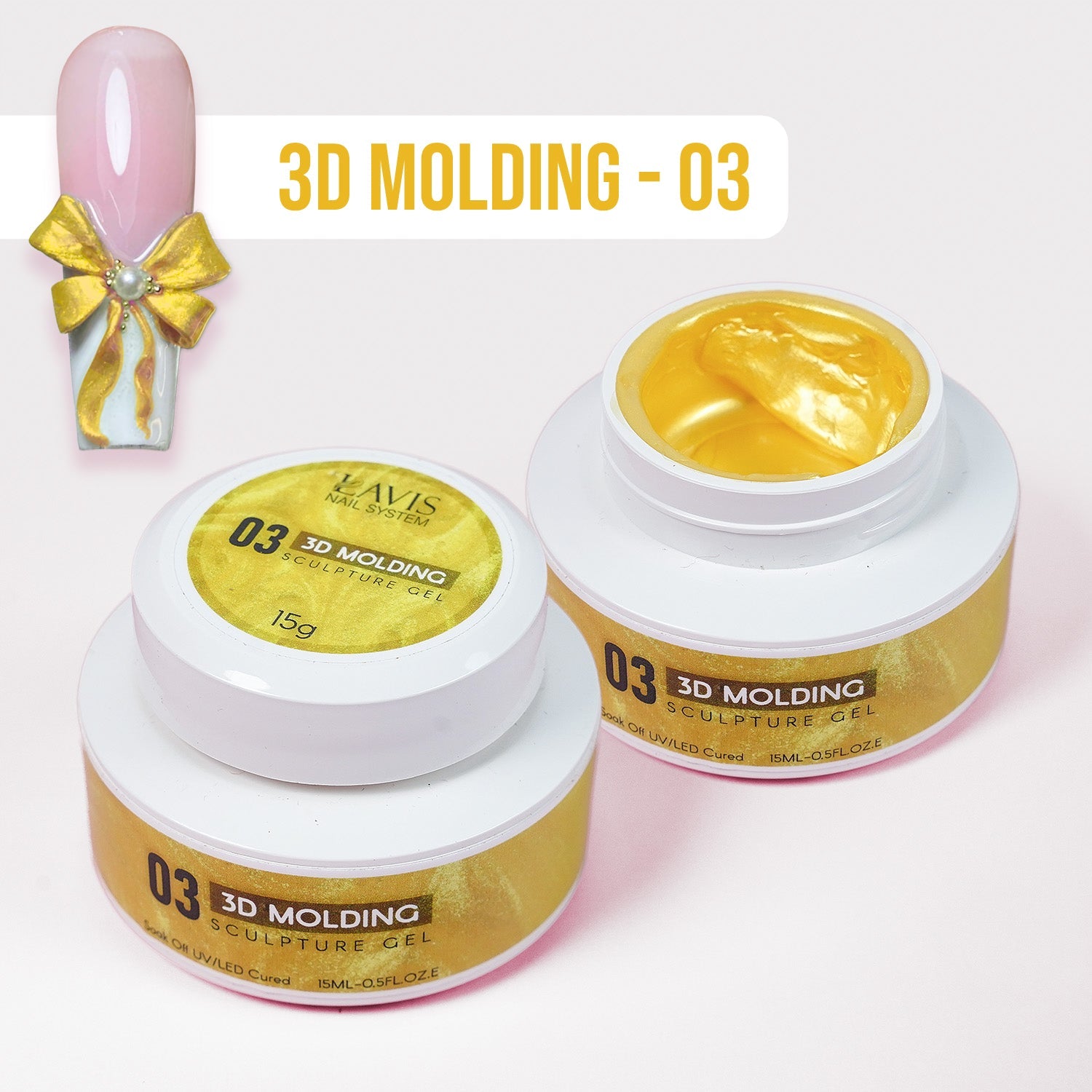 LAVIS 3D Molding Gel 15g - 03 - Nail Art
