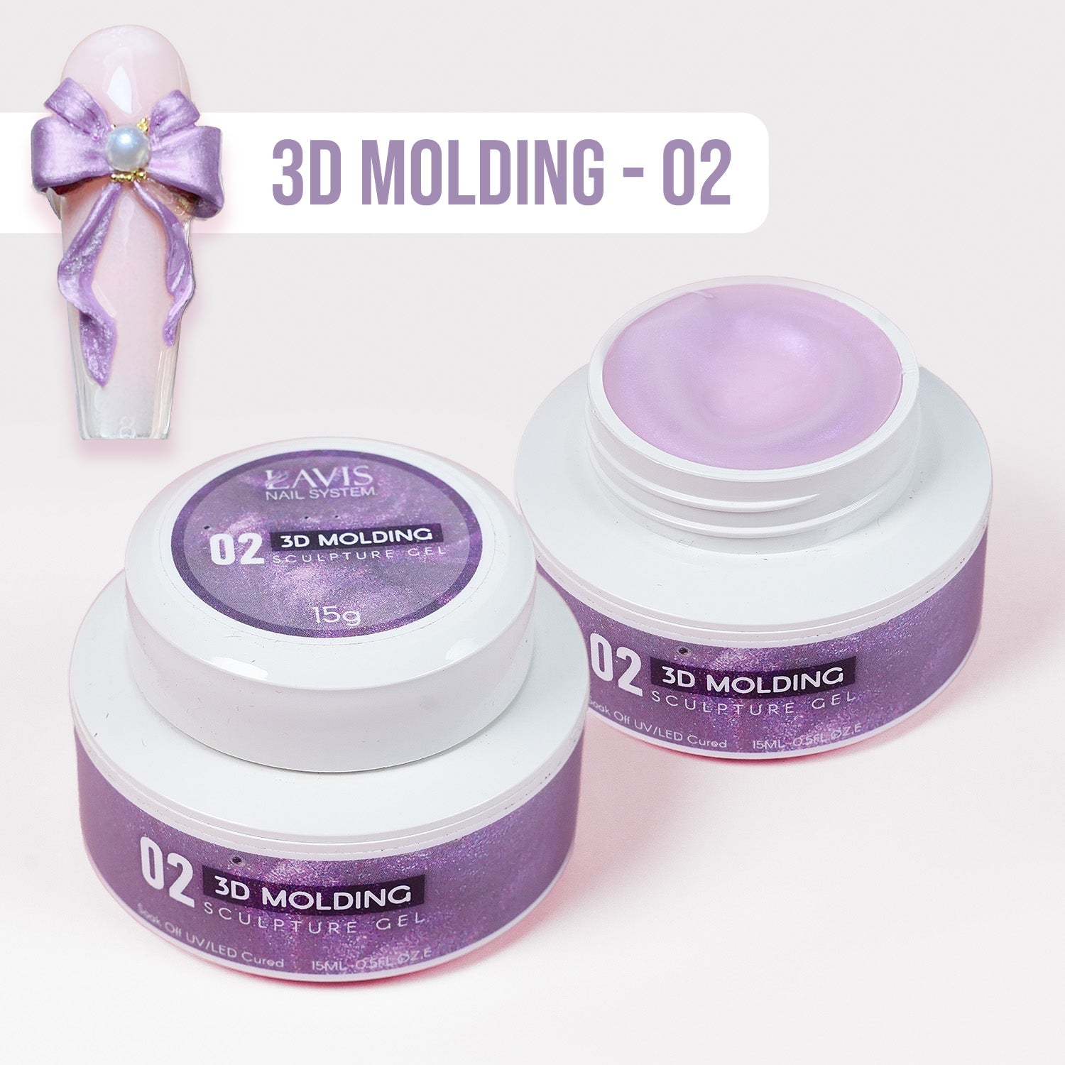 LAVIS 3D Molding Gel 15g - 02 - Nail Art