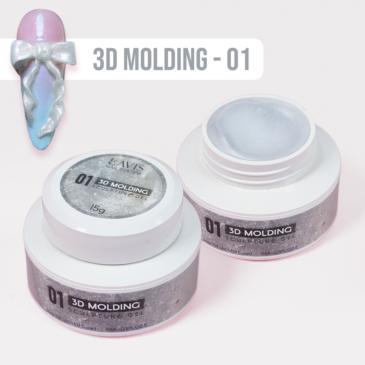 LAVIS 3D Molding Gel - Aurora Sculpture Gel - DTK Nail Supply