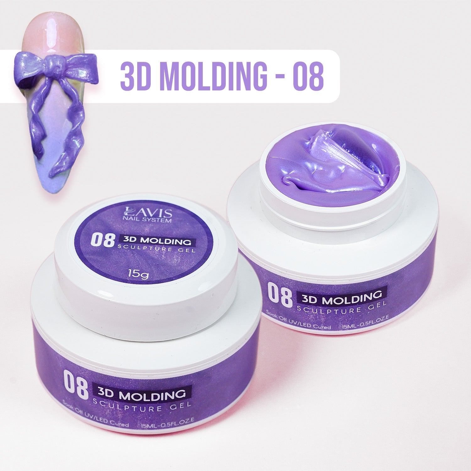 LAVIS 3D Molding Gel - Aurora Sculpture Gel - DTK Nail Supply