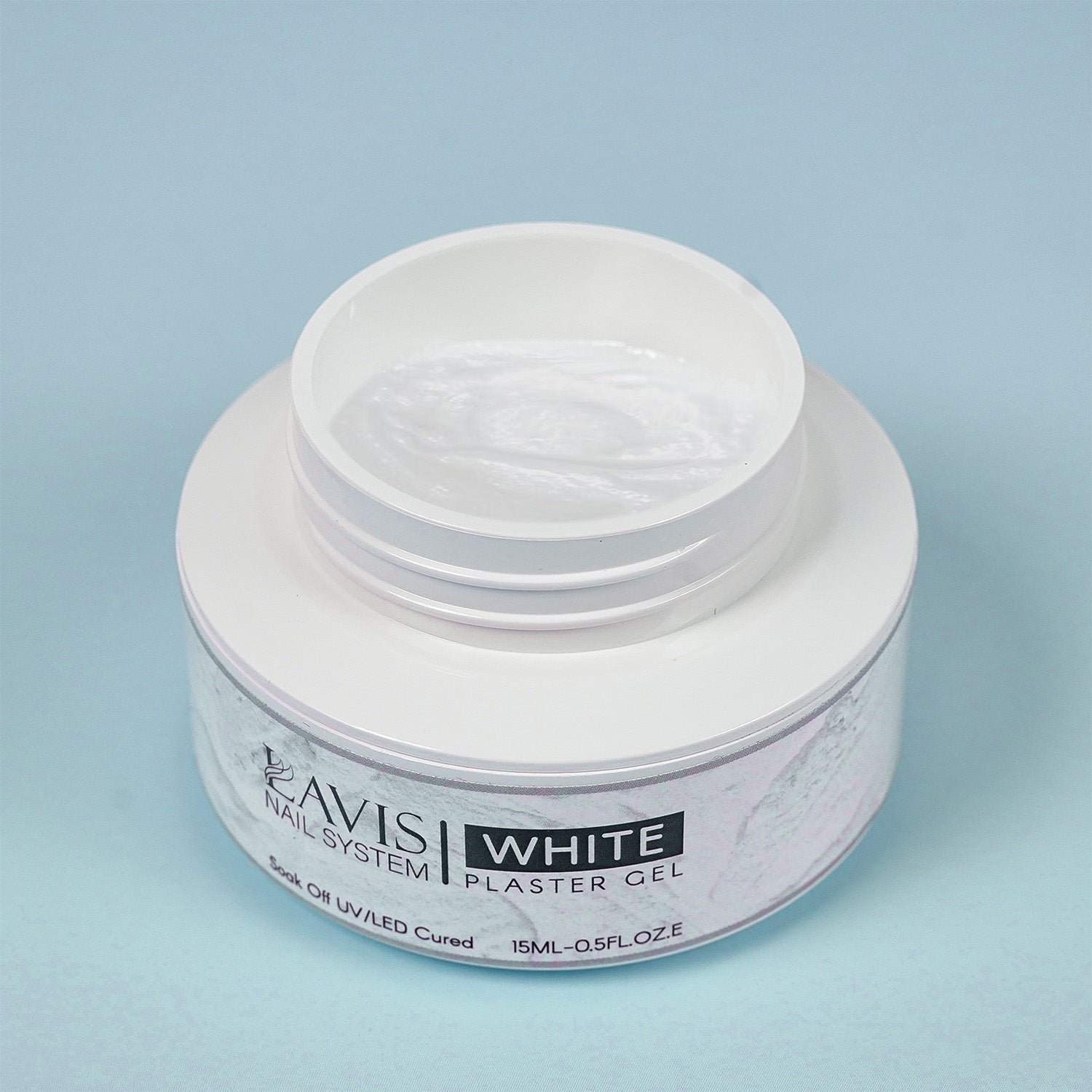 LAVIS 3D Plaster Gel - White 15g - DTK Nail Supply