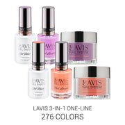 LAVIS 3IN1 276 Colors - Acrylic & Dip Powder, Gel & Lacquer - DTK Nail Supply