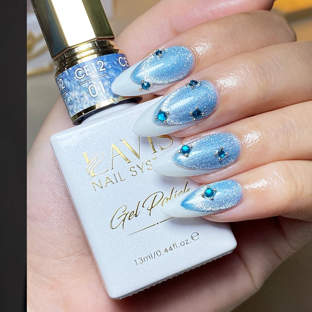 LAVIS 9D Cat Eyes CE12 - 01 (Ver1) - Gel Polish 0.5 oz - Artic Jewel Collection - DTK Nail Supply