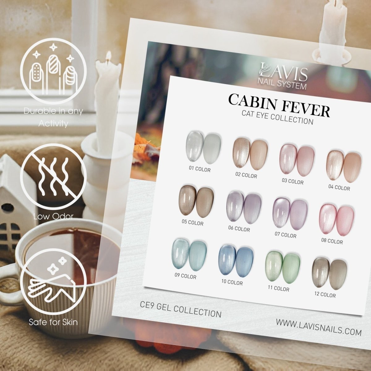 LAVIS 9D Cat Eyes CE9 - 04 (Ver2) - Gel Polish 0.5 oz - Cabin Fever Collection - DTK Nail Supply