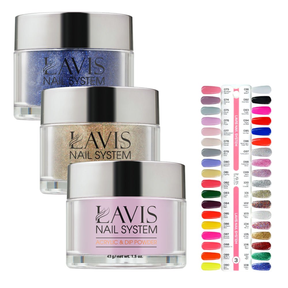 Lavis Acrylic & Dip Powder Part 3 (36 Colors): 073 - 108 - 1.5oz - DTK Nail Supply
