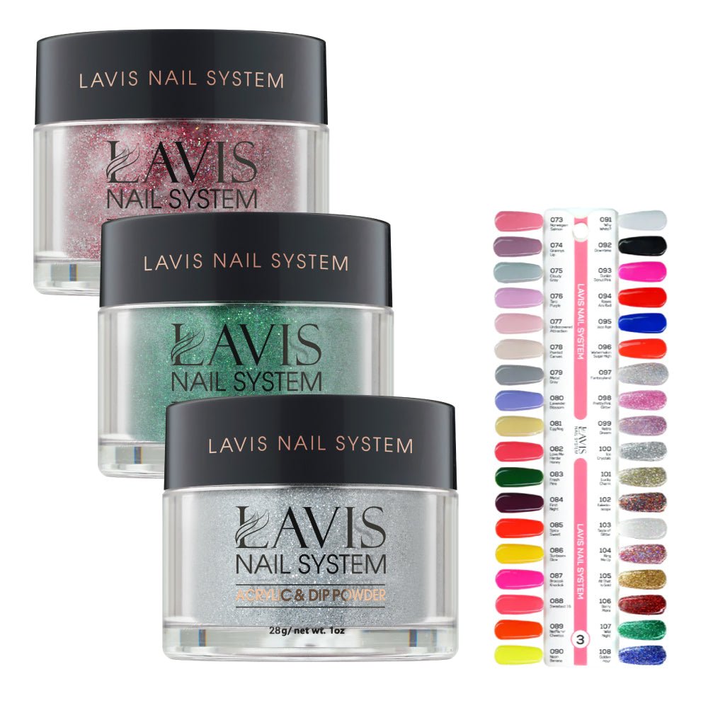 Lavis Acrylic & Dip Powder Part 3(36 Colors): 073 - 108 - 1oz - DTK Nail Supply