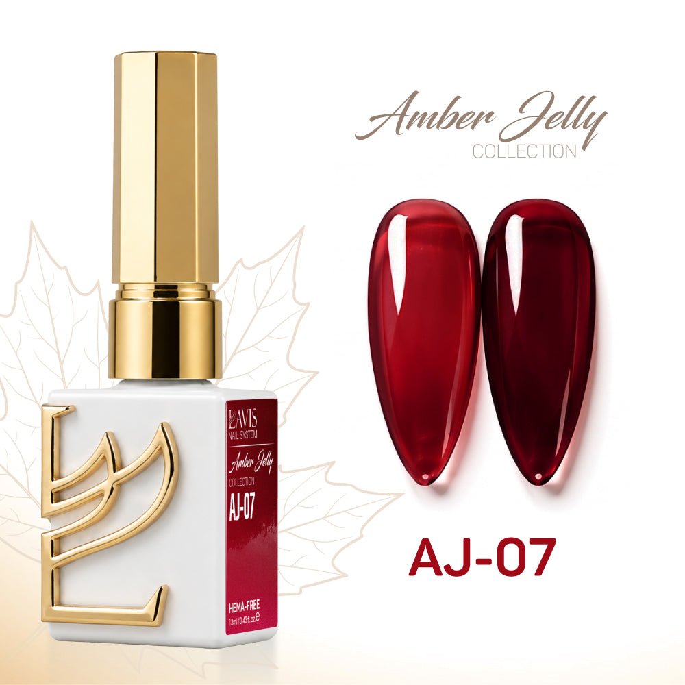 LAVIS AJ - 07 - Gel Polish 0.5 oz - Amber Jelly Collection - DTK Nail Supply