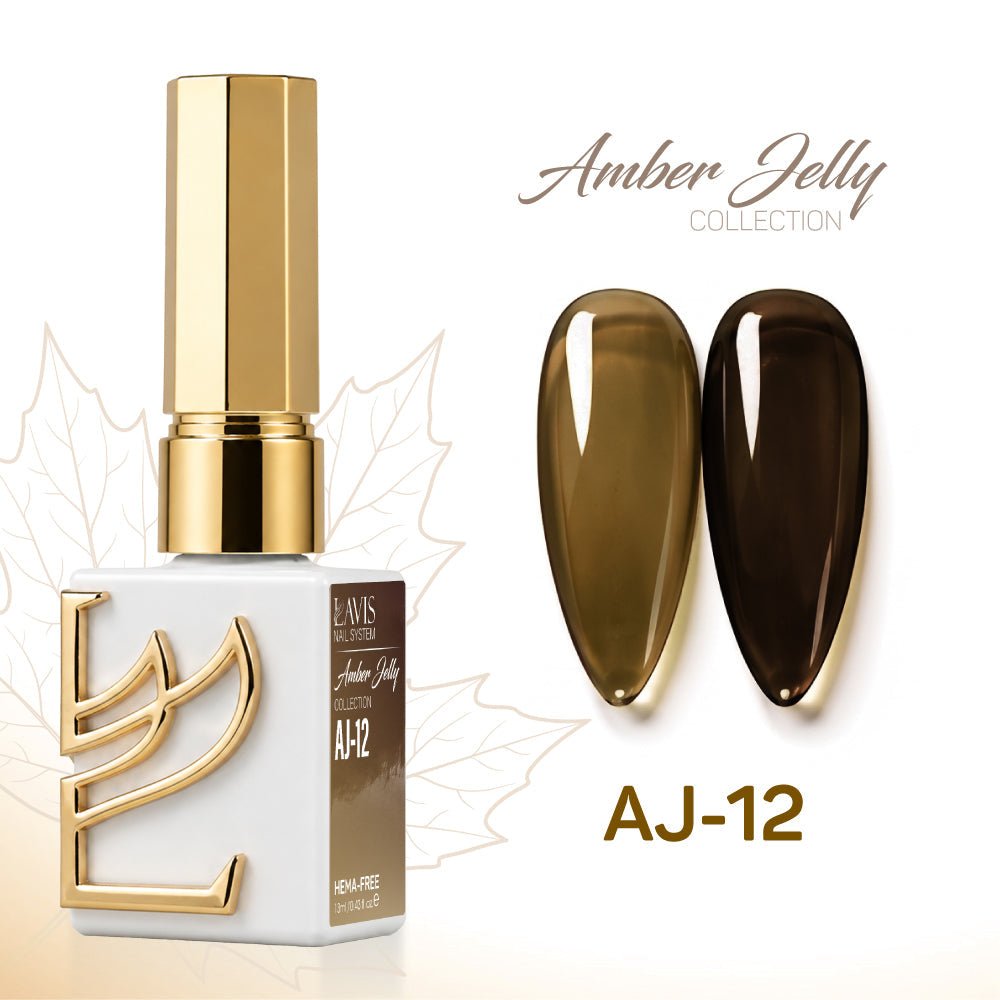 LAVIS AJ - 12 - Gel Polish 0.5 oz - Amber Jelly Collection - DTK Nail Supply