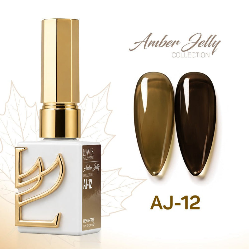LAVIS AJ - 12 - Gel Polish 0.5 oz - Amber Jelly Collection - DTK Nail Supply