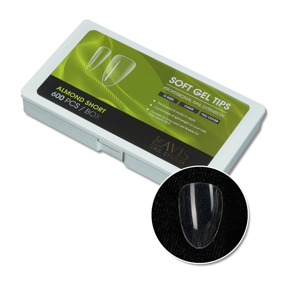 LAVIS Almond - Soft Gel Tips - DTK Nail Supply
