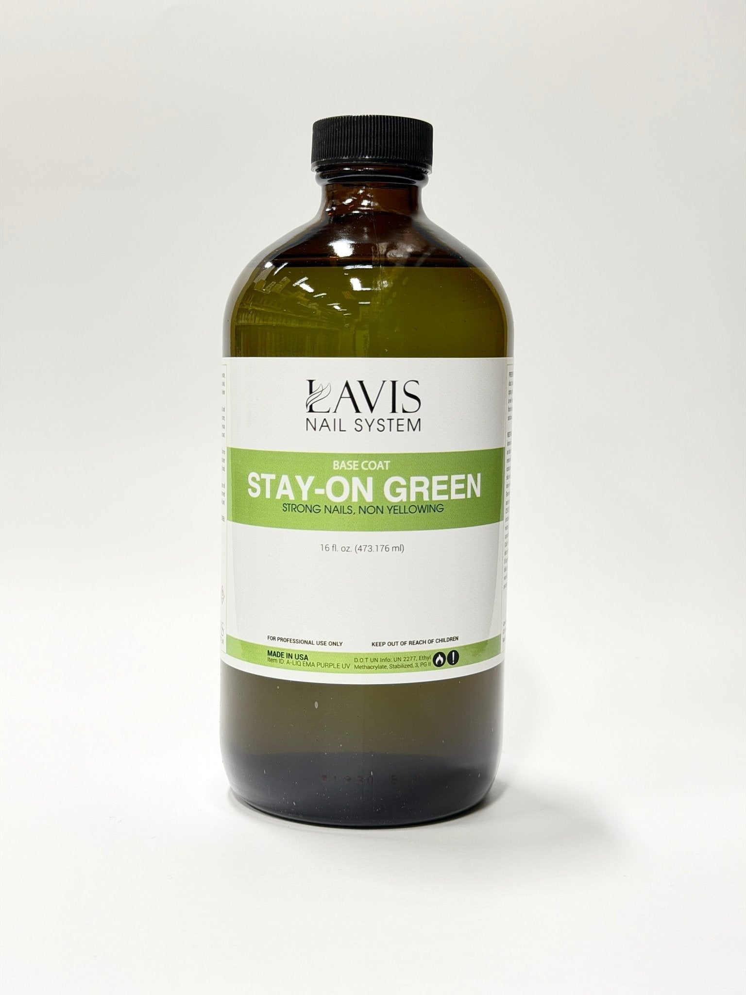LAVIS Base Coat - Stay On Green 16oz - DTK Nail Supply