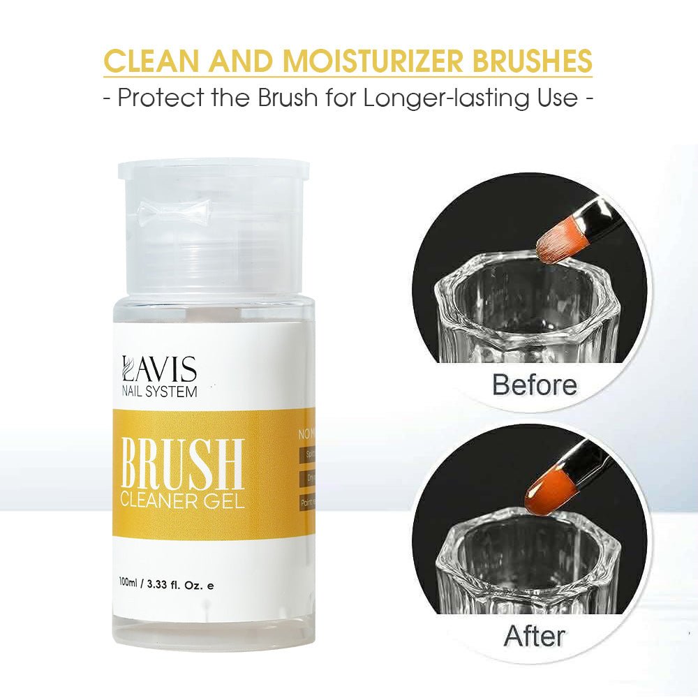 LAVIS Brush Cleaner Gel 100ml - DTK Nail Supply