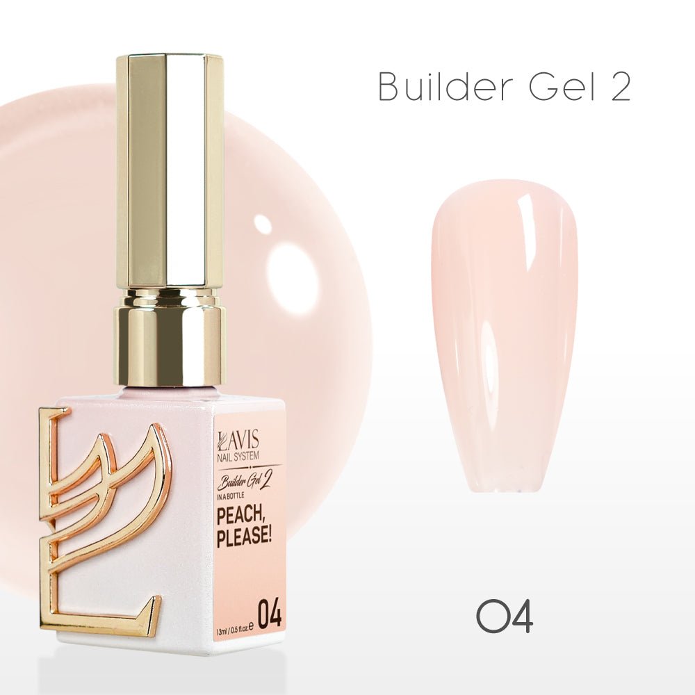 LAVIS Builder Gel 2 - 04 Peach Please! - Gel Polish 15ml - DTK Nail Supply