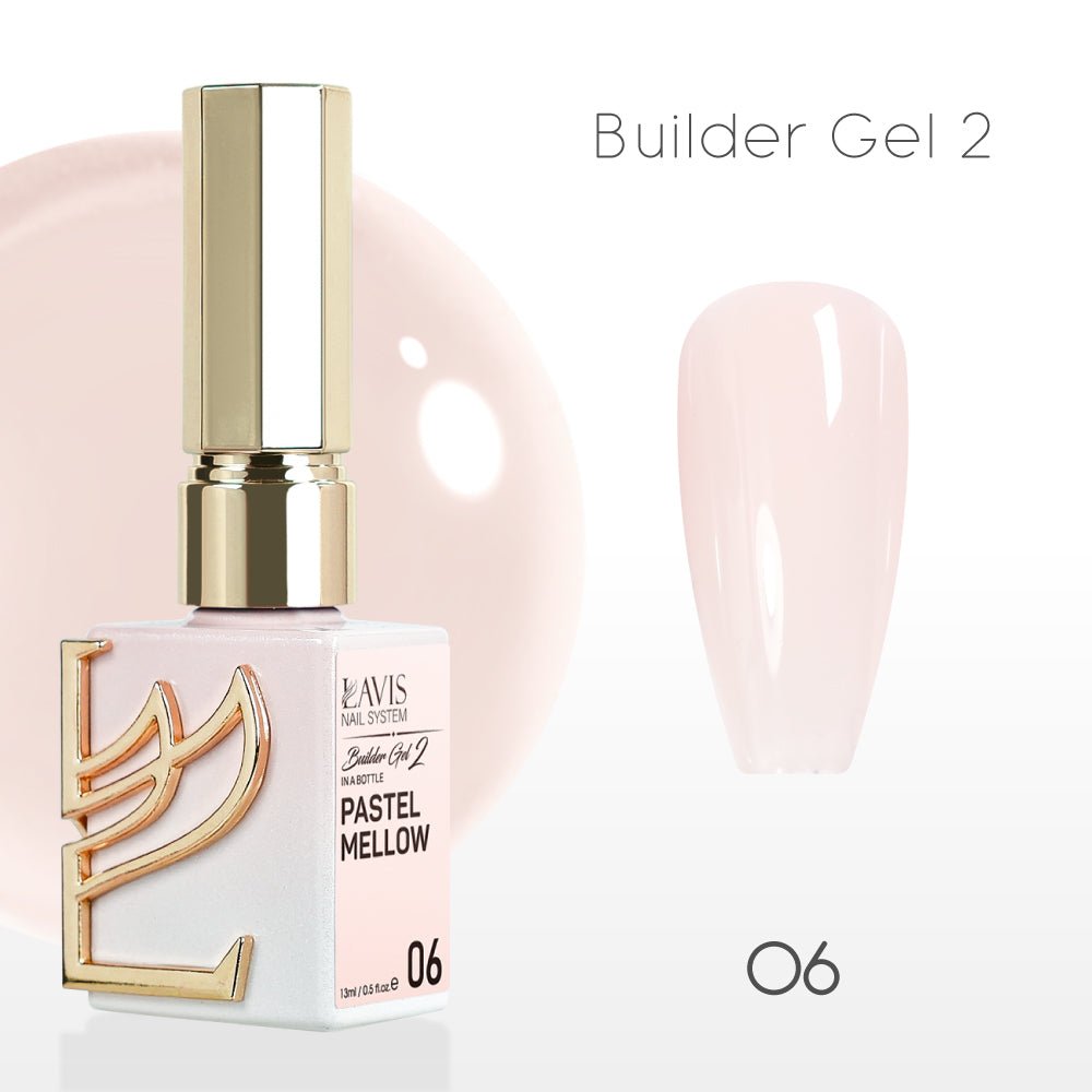 LAVIS Builder Gel 2 - 06 Pastel Mellow - Gel Polish 15ml - DTK Nail Supply