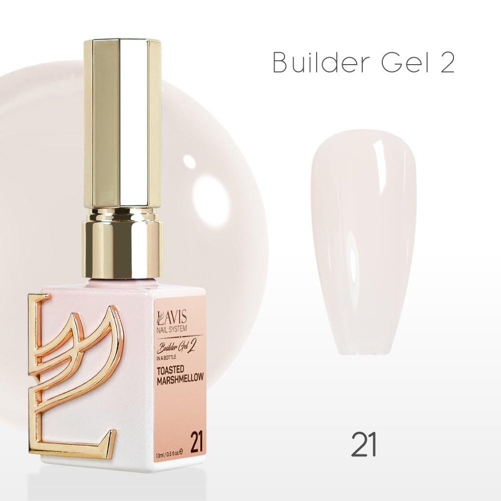 LAVIS Builder Gel 2 - 21 Toasted Marshmellow - Gel Polish 15ml - DTK Nail Supply
