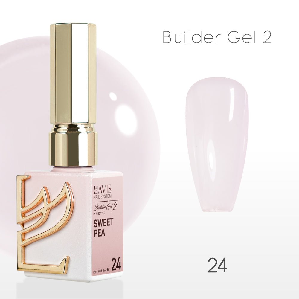LAVIS Builder Gel 2 - 24 Sweet Pea - Gel Polish 15ml - DTK Nail Supply
