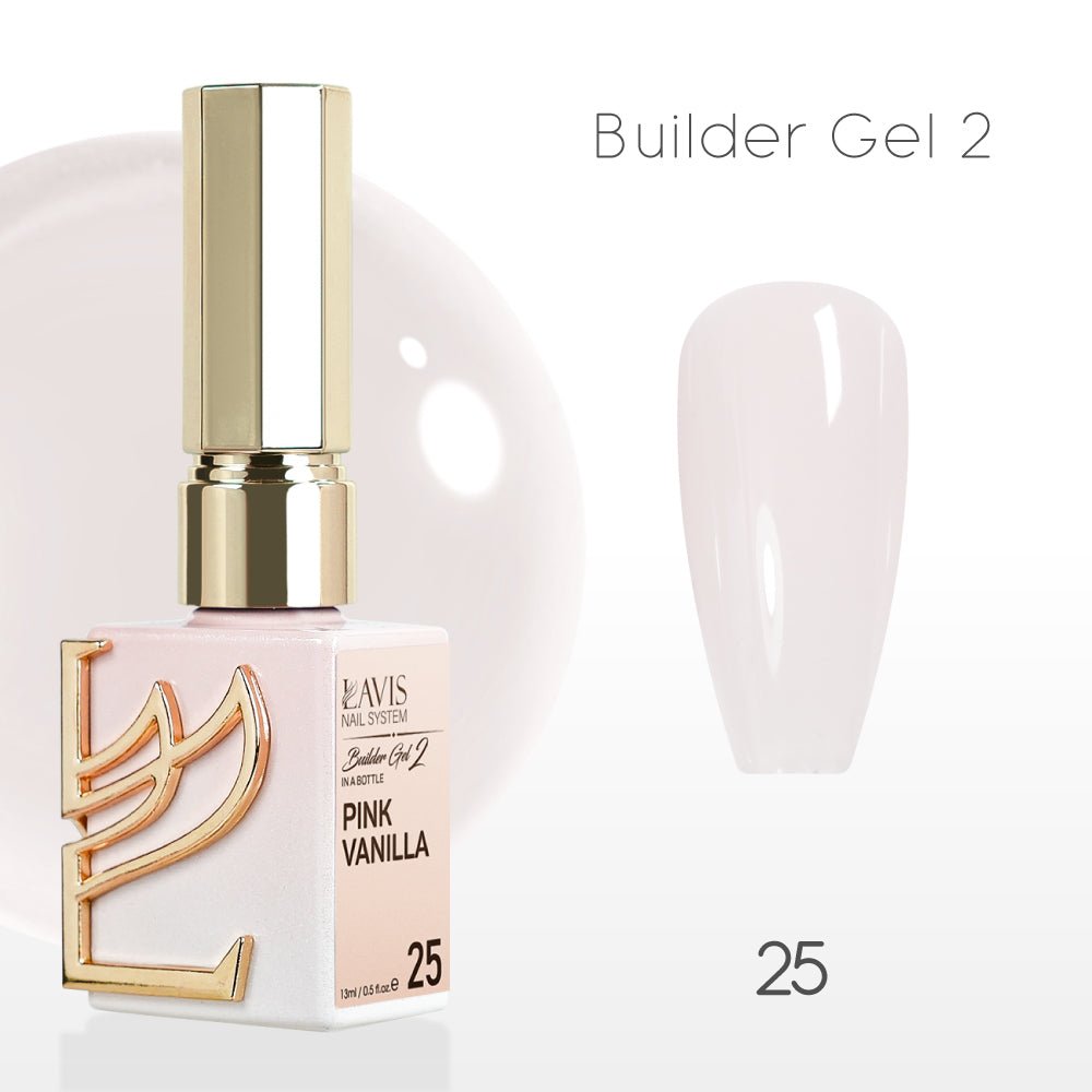LAVIS Builder Gel 2 - 25 Pink Vanilla - Gel Polish 15ml - DTK Nail Supply