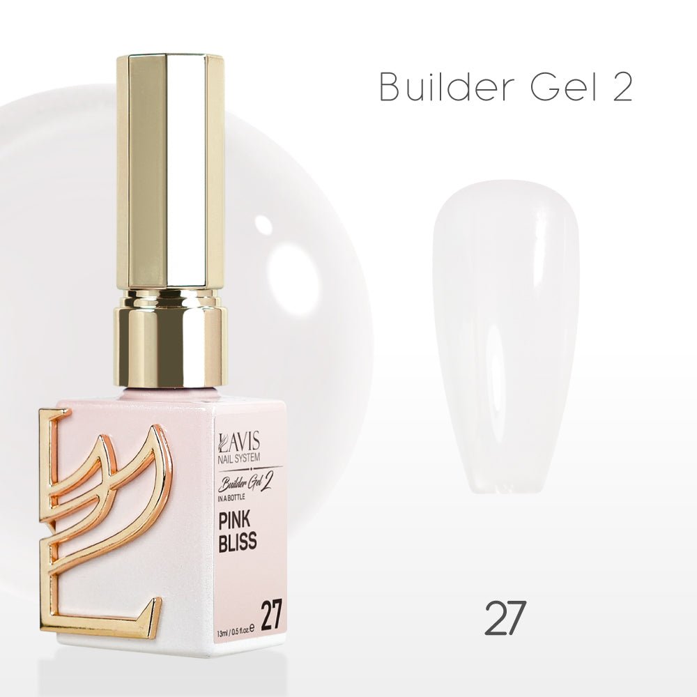 LAVIS Builder Gel 2 - 27 Pink Bliss - Gel Polish 15ml - DTK Nail Supply