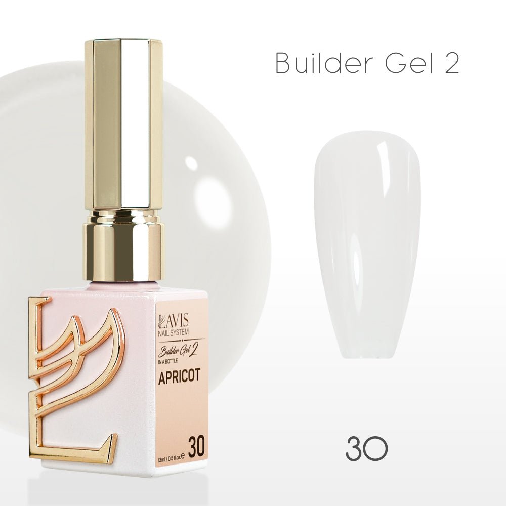 LAVIS Builder Gel 2 - 30 Apricot - Gel Polish 15ml - DTK Nail Supply