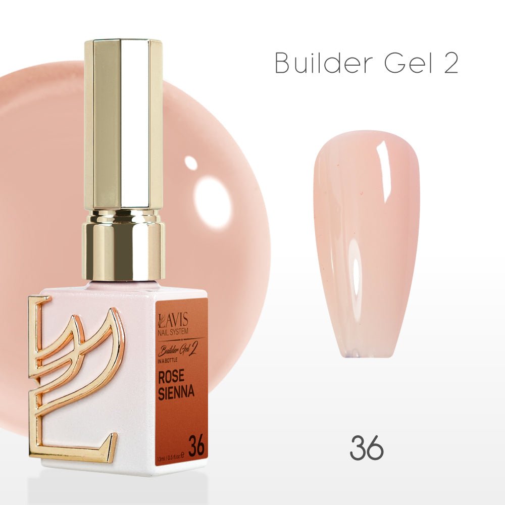 LAVIS Builder Gel 2 - 36 Rose Sienna - Gel Polish 15ml - DTK Nail Supply