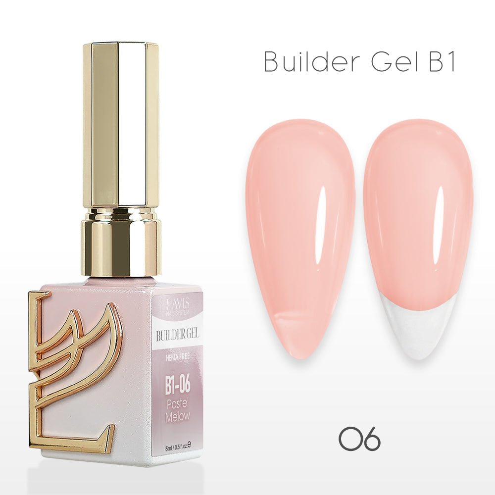 LAVIS Builder Gel In The Bottle - B1 - 06 Pastel Mellow - Gel Polish 0.5oz - DTK Nail Supply