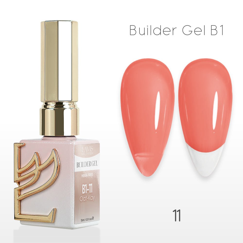 LAVIS Builder Gel In The Bottle - B1 - 11 Rosé - Gel Polish 0.5oz - DTK Nail Supply