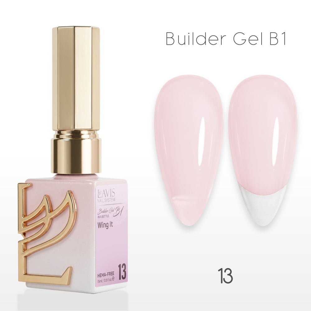 LAVIS Builder Gel In The Bottle - B1 - 13 Wing It - Gel Polish 0.5oz - DTK Nail Supply