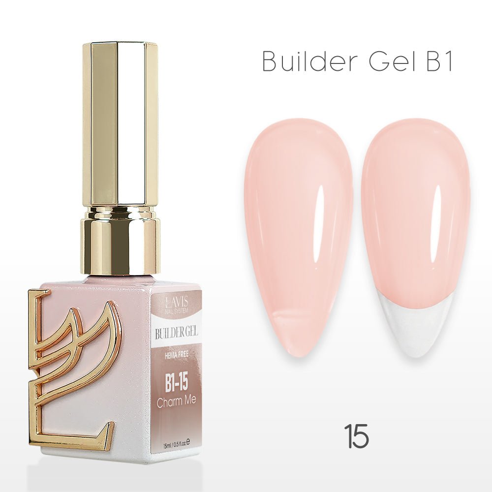 LAVIS Builder Gel In The Bottle - B1 - 15 Lily Veil - Gel Polish 0.5oz - DTK Nail Supply