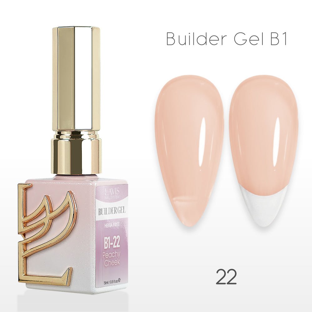 LAVIS Builder Gel In The Bottle - B1 - 22 Rose Corral - Gel Polish 0.5oz - DTK Nail Supply