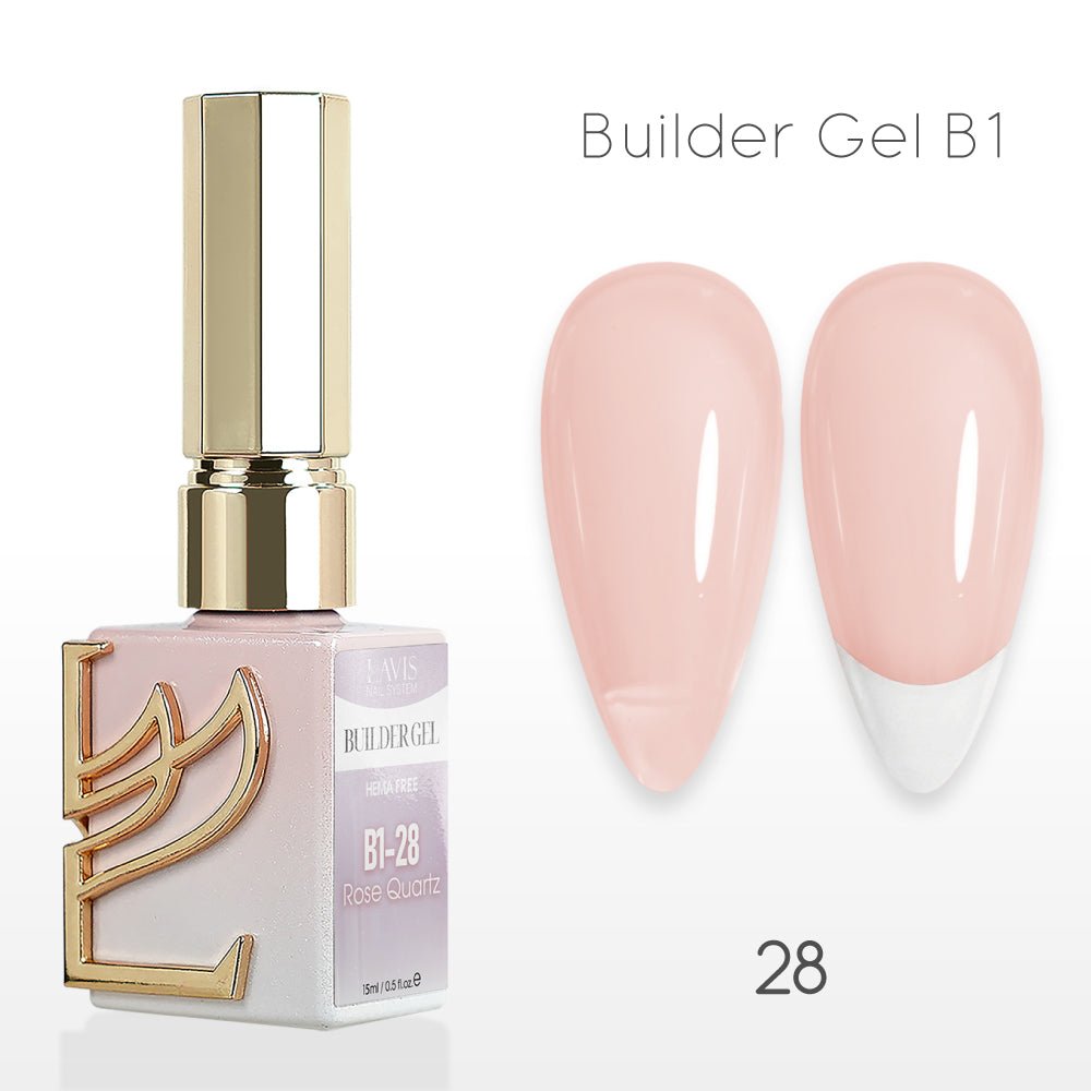 LAVIS Builder Gel In The Bottle - B1 - 28 Sunset Rose - Gel Polish 0.5oz - DTK Nail Supply