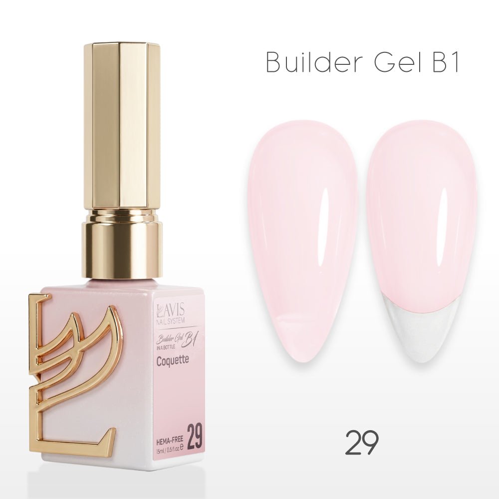 LAVIS Builder Gel In The Bottle - B1 - 29 Coquette - Gel Polish 0.5oz - DTK Nail Supply