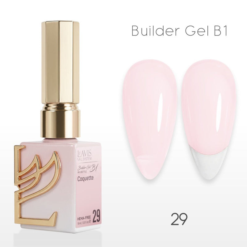 LAVIS Builder Gel In The Bottle - B1 - 29 Coquette - Gel Polish 0.5oz - DTK Nail Supply