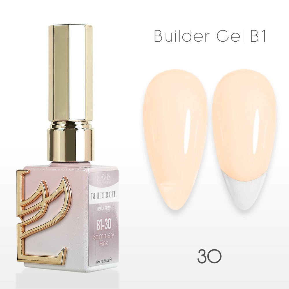 LAVIS Builder Gel In The Bottle - B1 - 30 Apricot - Gel Polish 0.5oz - DTK Nail Supply
