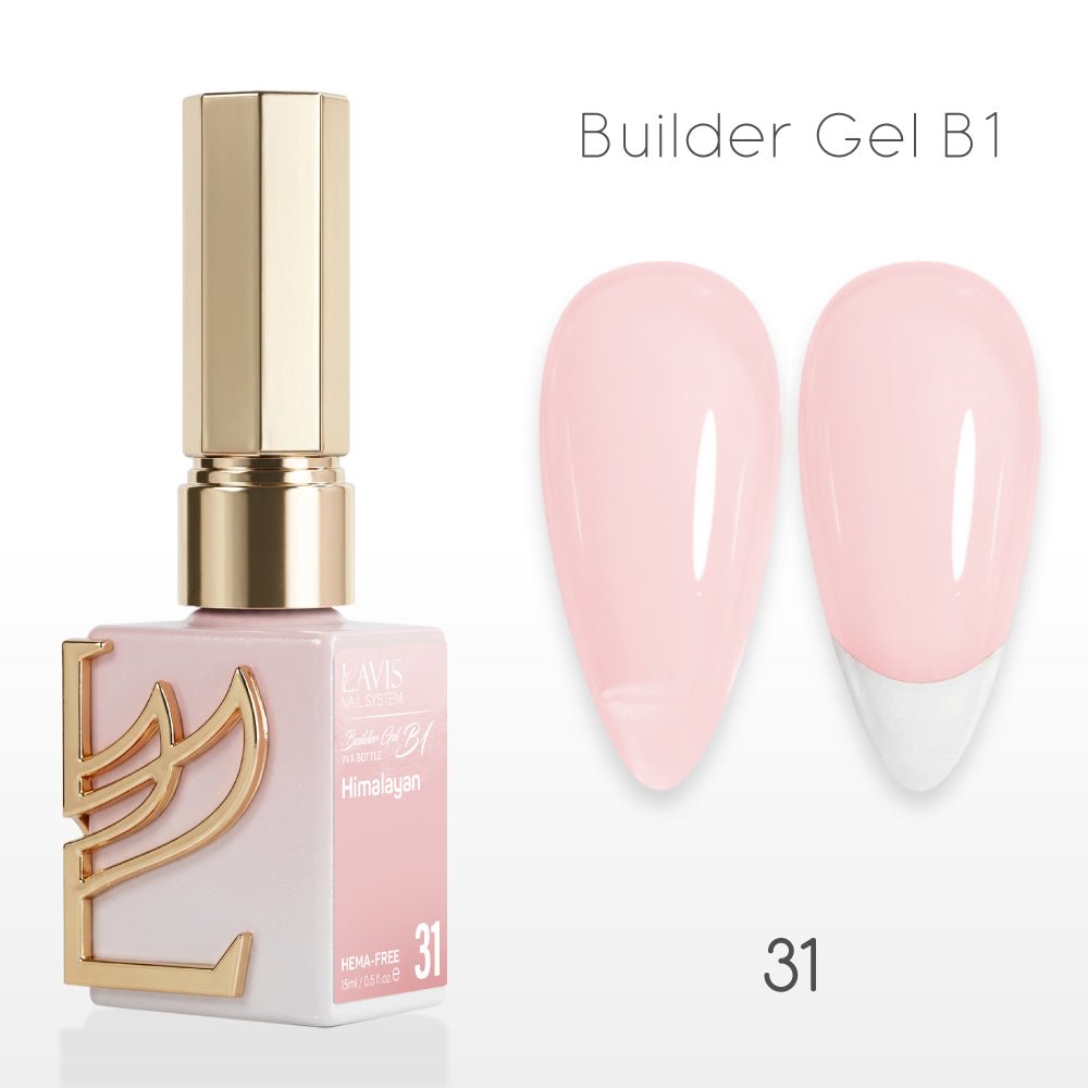 LAVIS Builder Gel In The Bottle - B1 - 31 Himalayan - Gel Polish 0.5oz - DTK Nail Supply