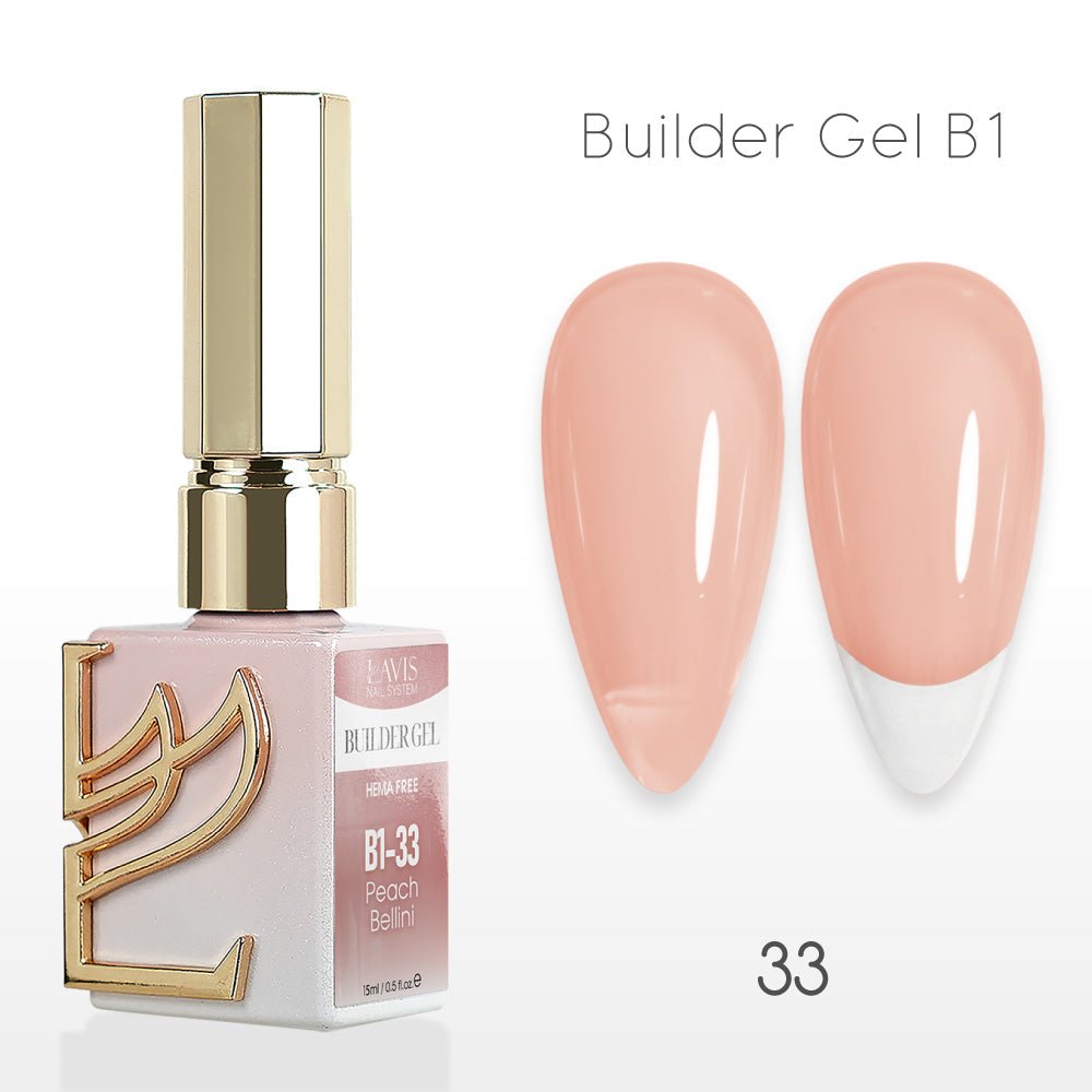LAVIS Builder Gel In The Bottle - B1 - 33 Vintage Rose - Gel Polish 0.5oz - DTK Nail Supply