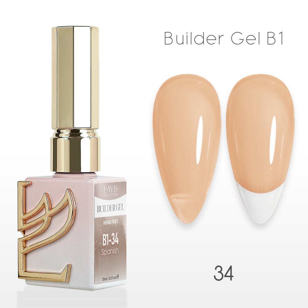 LAVIS Builder Gel In The Bottle - B1 - 34 Fawn Over Me - Gel Polish 0.5oz - DTK Nail Supply