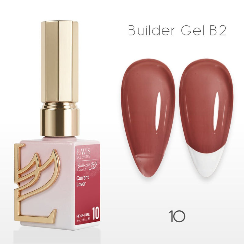 LAVIS Builder Gel In The Bottle - B2 - 10 Currant Lover - Gel Polish 0.5oz - DTK Nail Supply