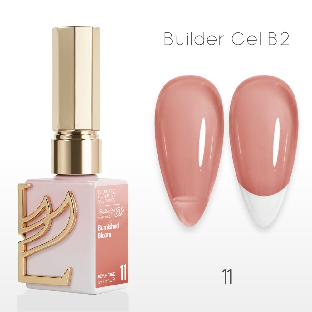 LAVIS Builder Gel In The Bottle - B2 - 11 Burnished Bloom - Gel Polish 0.5oz - DTK Nail Supply