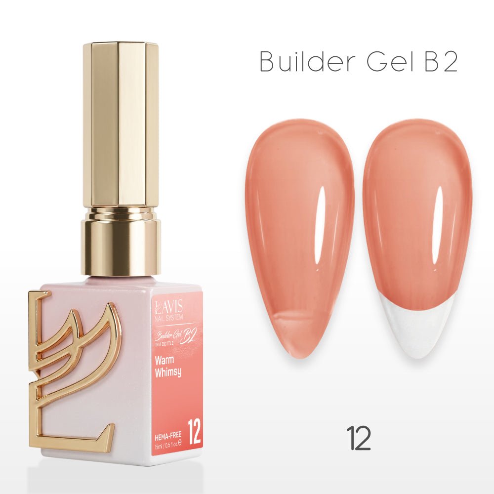 LAVIS Builder Gel In The Bottle - B2 - 12 Warm Whimsy - Gel Polish 0.5oz - DTK Nail Supply