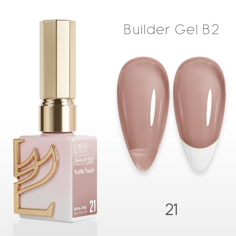 LAVIS Builder Gel In The Bottle - B2 - 21 Truffle Touch - Gel Polish 0.5oz - DTK Nail Supply