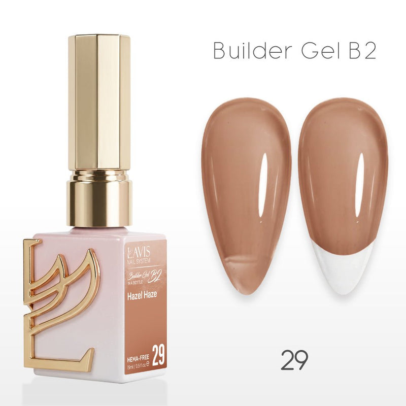 LAVIS Builder Gel In The Bottle - B2 - 29 Hazel haze - Gel Polish 0.5oz - DTK Nail Supply