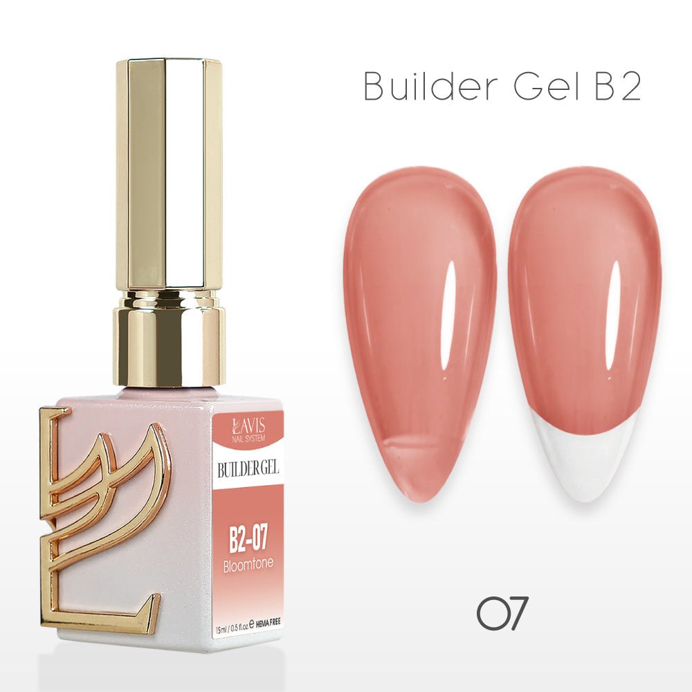 LAVIS Builder Gel In The Bottle (Ver 3) - B2 - 07 Bloomtone - Gel Polish 0.5oz - DTK Nail Supply