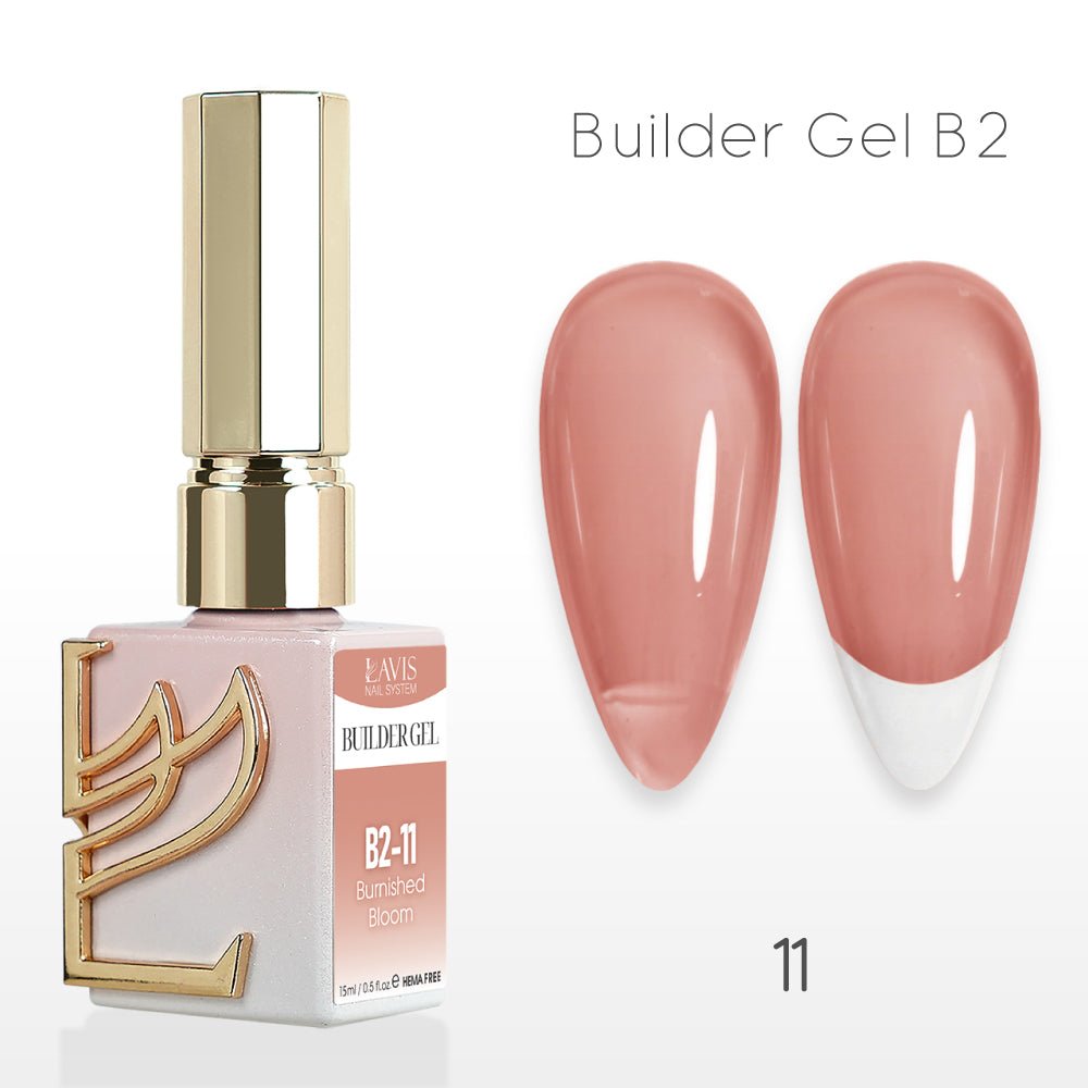 LAVIS Builder Gel In The Bottle (Ver 3) - B2 - 11 Burnished Bloom - Gel Polish 0.5oz - DTK Nail Supply