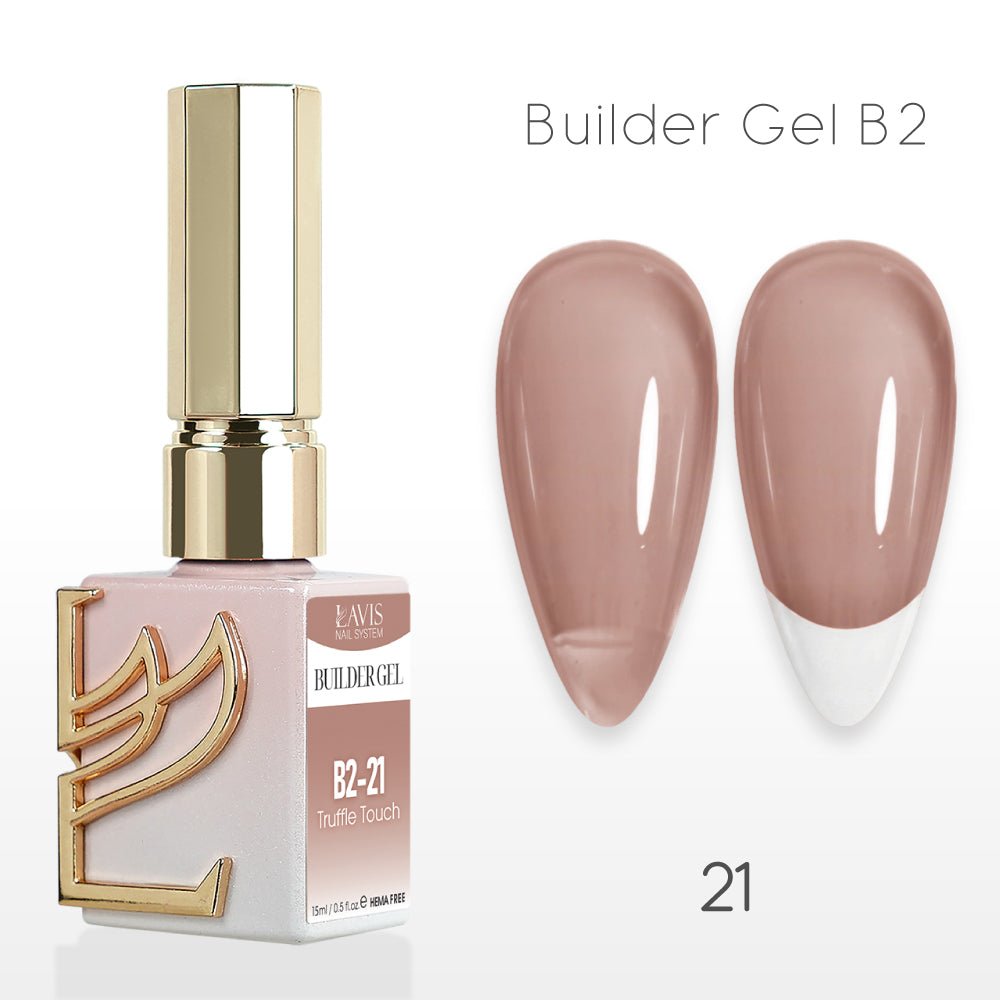 LAVIS Builder Gel In The Bottle (Ver 3) - B2 - 21 Truffle Touch - Gel Polish 0.5oz - DTK Nail Supply