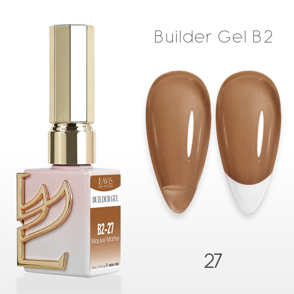 LAVIS Builder Gel In The Bottle (Ver 3) - B2 - 27 Mauve Matter - Gel Polish 0.5oz - DTK Nail Supply